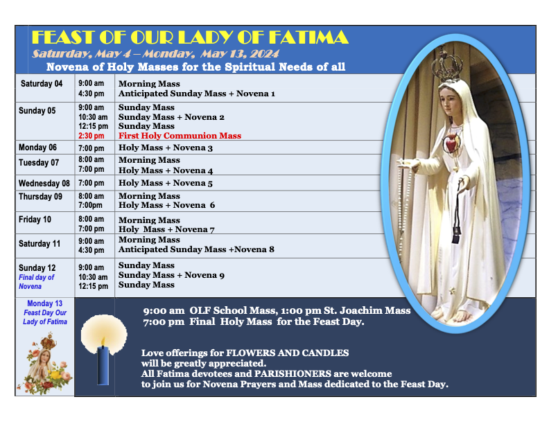 Our Lady of Fatima Novena 2024