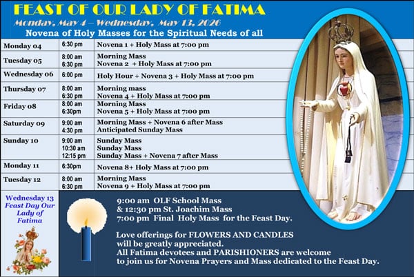 2026 Our Lady of Fatima Novena